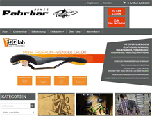 Tablet Screenshot of fahrbar-bikes.de